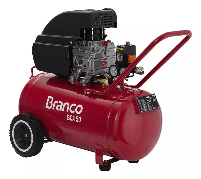 Compressor De Ar 50 Litros 2,1 Hp 8 Pés Branco Motores