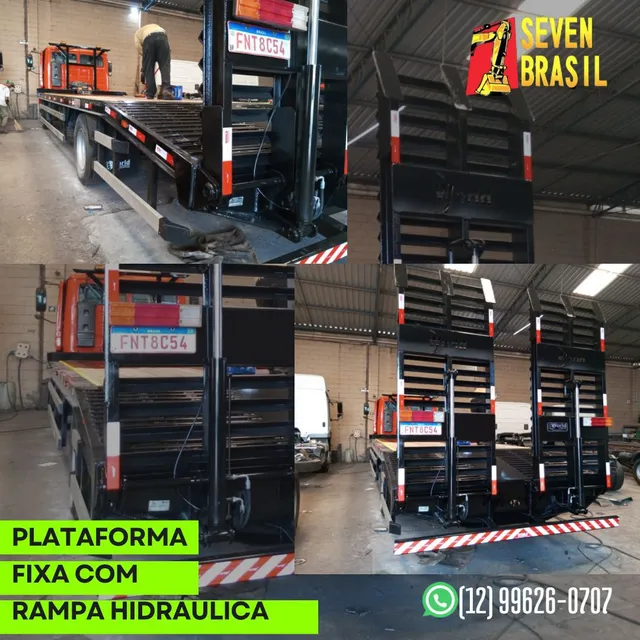 Plataforma fixa com rampa hidráulica 