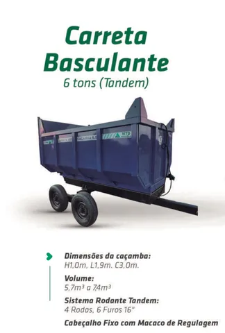 Carreta Basculante 6tonelada 