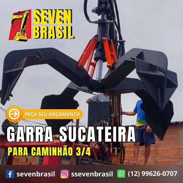 Garra sucateira para caminhão 3/4