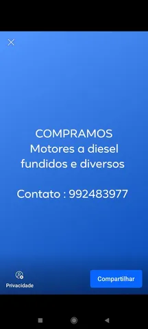 COMPRAMOS MOTORES ESTACIONARIOS A DIESEL FUNDIDOS E DIVERSOS 