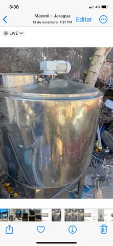 Tanque inox 500 litros (duplo)