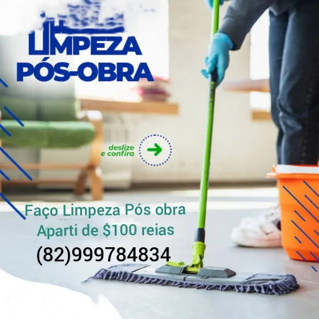 Faço limpeza pós obra 