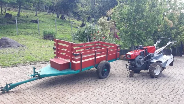 Micro Trator Yanmar com Rotativa e Carretão