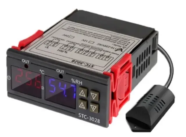 Controlador De Temperatura E Umidade Stc-3028 Chocadeira Ovo Thermo Higrômetro