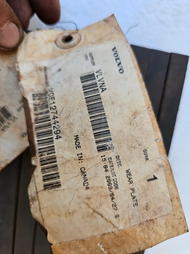 Volvo placa de desgaste novas originais 12744294