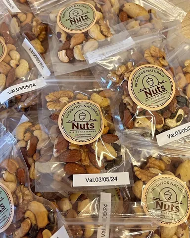 Kit de brindes/presentes 50u Mix De Castanhas 50g Com Nozes E Castanhas Inteiras