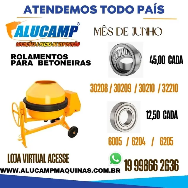 Rolamentos para Betoneiras
