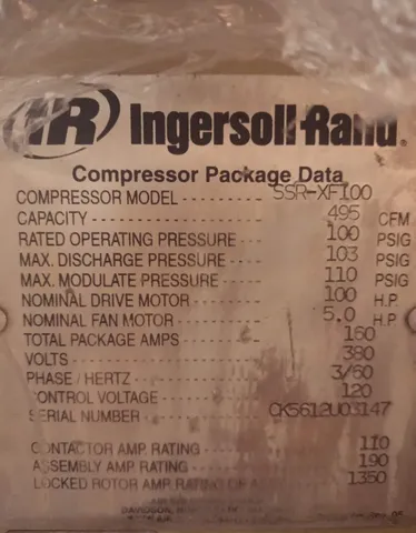 Lote 2 CONPRESSORES ENGERSOLL RAND 