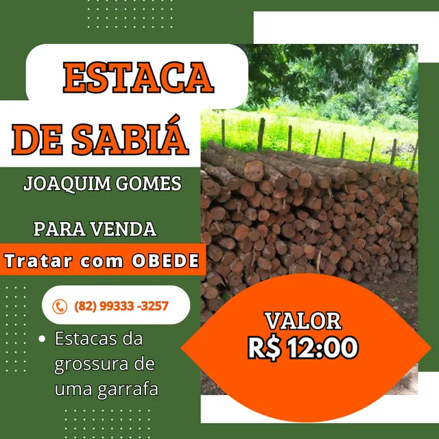 Vende-se Estaca de Sabiá 