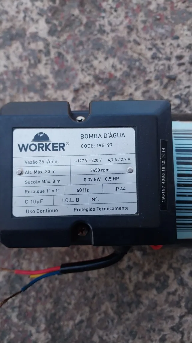 Bomba periferica worker semi nova 127 / 220 