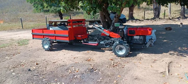 Microtrator 18cv com rotativa+carreta Tracionada 