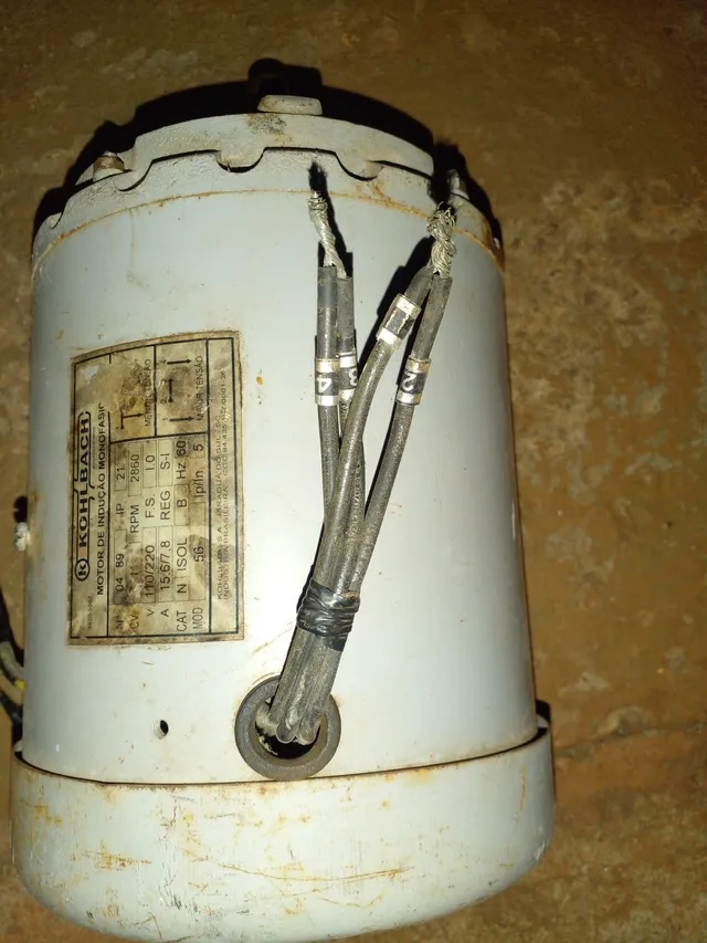 motor kohlbach 1 cv monofásico 110/220 rpm 2860