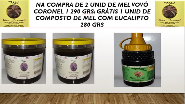 Mel Puro De Abelha, Vovô Coronel Pote 1250 Kg