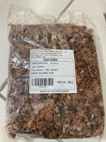 Saco de rosa rubra desidratada 500g