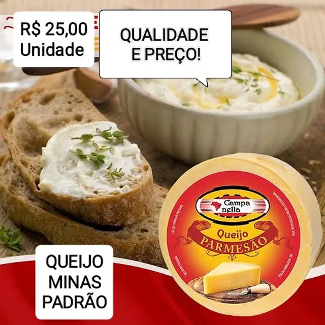 Queijo Reino, Minas padrão, polpas CONCENTRADAS.