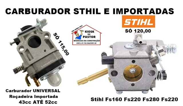 Carburador para Roçadeiras Sthil e Importadas