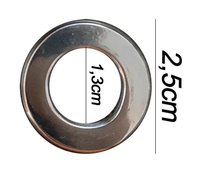 Argola numero 14 inox grossa espessura 8mm