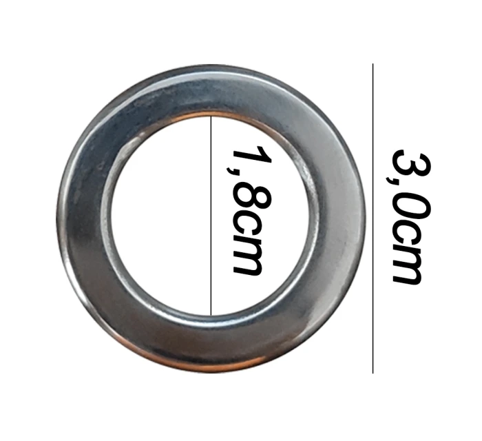 Argola numero 15 inox grossa espessura 8mm