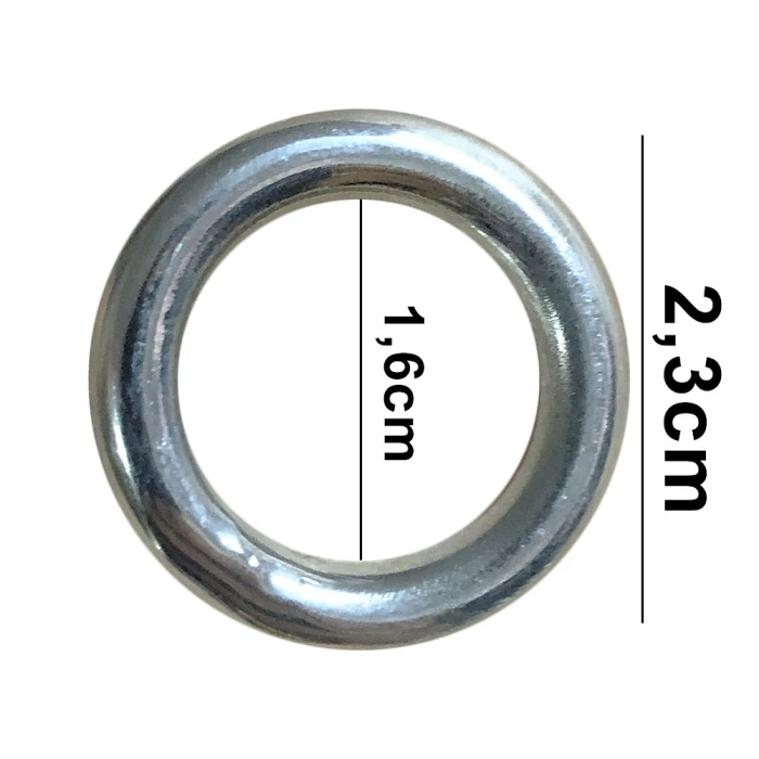 Argola Roliça Número 14 Inox Grossa Espessura 8mm