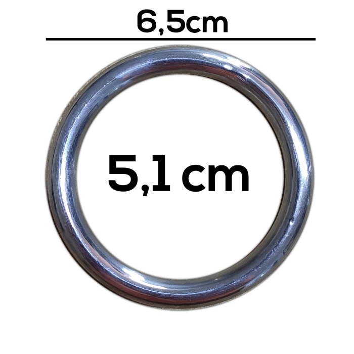 Argola Roliça Numero 22 Inox Grossa Espessura 8mm