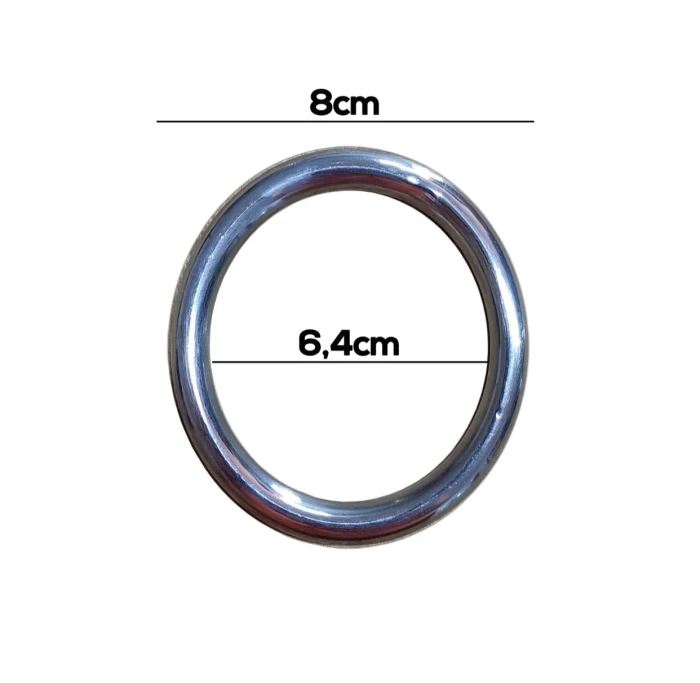 Argola Roliça Numero 24 Inox Grossa Espessura 8mm