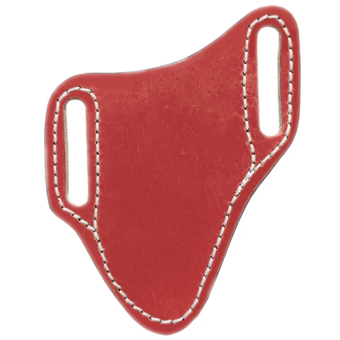 Bainha em Couro Rustico Cor Vermelho