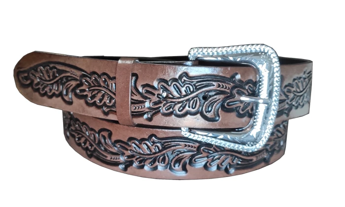CINTO FLORAL MARROM BORDADO - 105