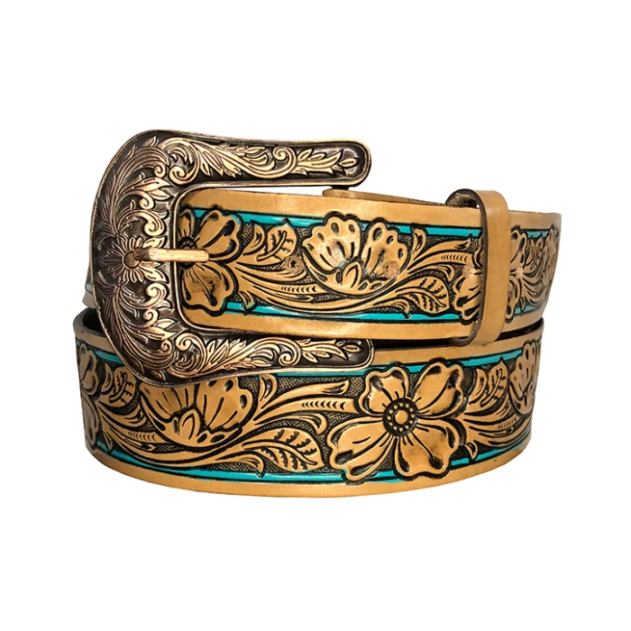 Cinto Floral Turquesa - 110