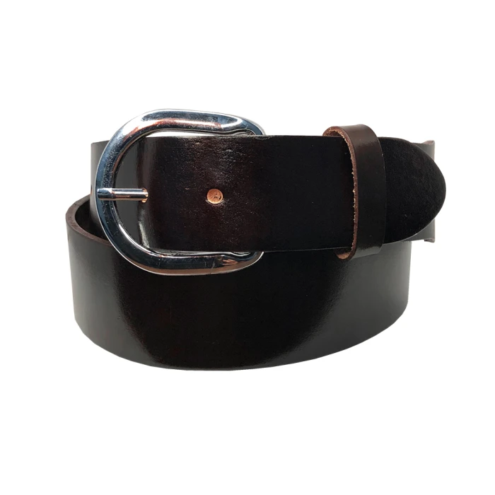 CINTO SOCIAL EM COURO LISO MARROM - 90