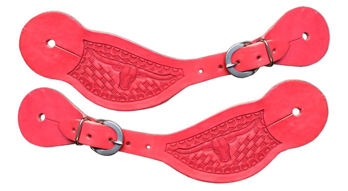 Correia de Espora Vermelha Long Horn
