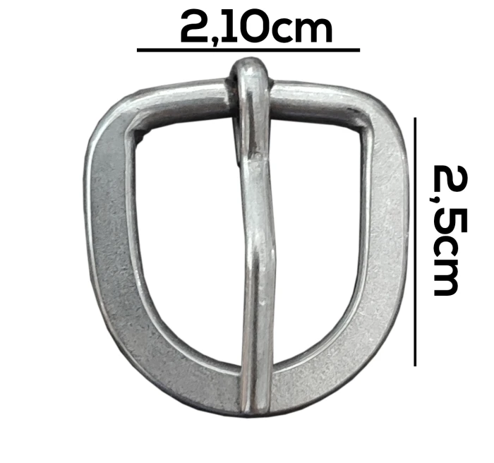 Fivela Meia Argola De inox 21mm
