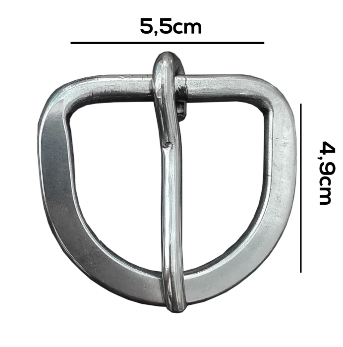 Fivela Meia Argola de inox 55mm