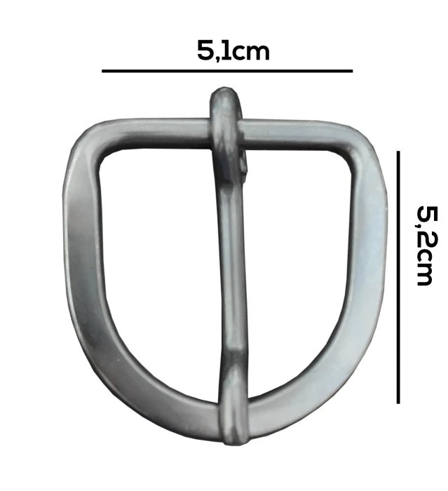 Fivela Meia Argola de Inox com  51mm