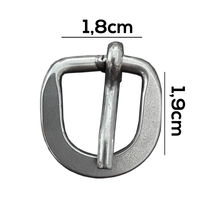 Fivela Meia Argola de inox com 19mm