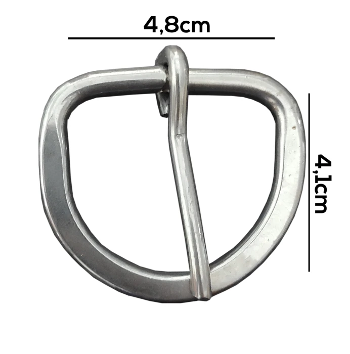 Fivela Meia Argola de Inox com 48mm