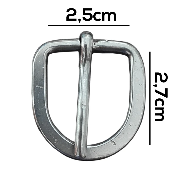 Fivela Meia Argola em inox com 25mm