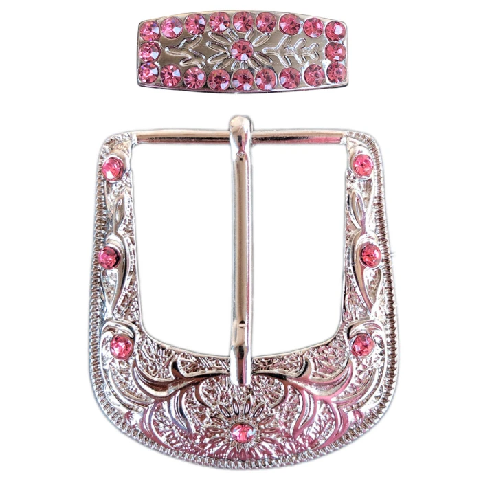 Fivela Strass Clássica + Passador - Rose