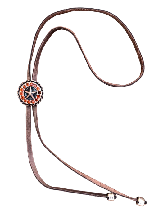 Gravata Country com Strass LARANJA B2
