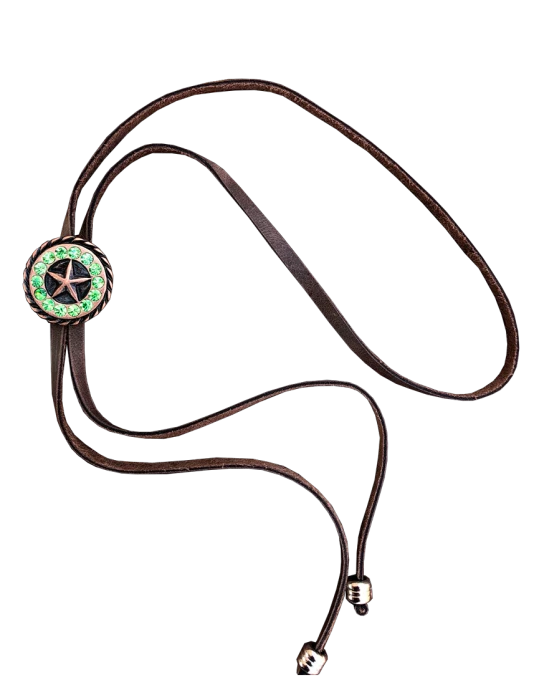 Gravata Country com Strass VERDE C3