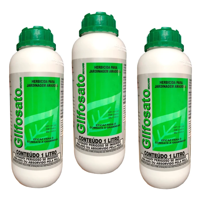 Kit 3 Glifosato Mata Mato Biocarb 1%1000ml Pronto para Uso