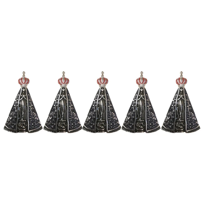 Kit 5 Passador de Lenço Nossa Senhora Cor Prata