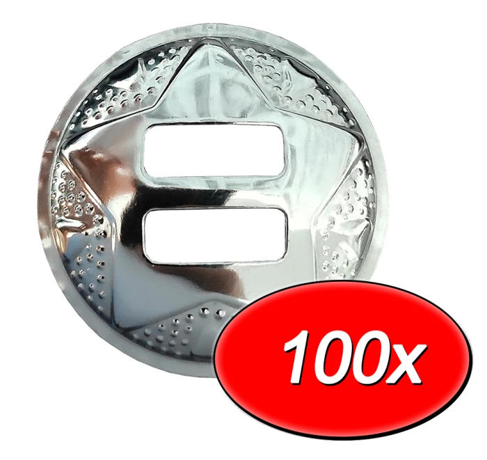 KIT com 100 margarida de inox para Baldrana/Calça de Couro