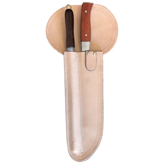 Kit Faca Inox 10 Polegadas + Chaira Aficorte + Bainha Pantaneira