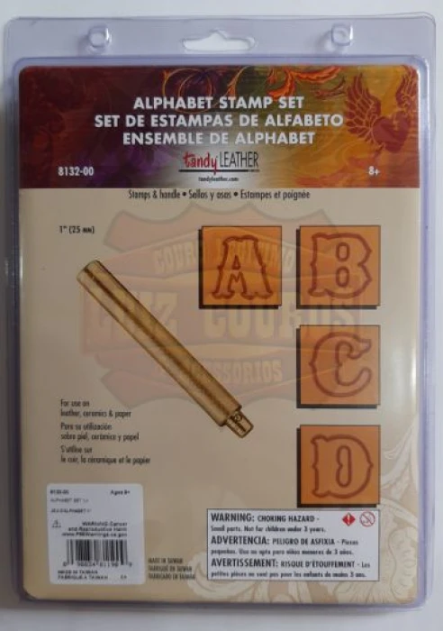 Letreiro/alfabeto/abecedário Para Couro 1 Polegada 2.54cm. - 1 Polegada Liso