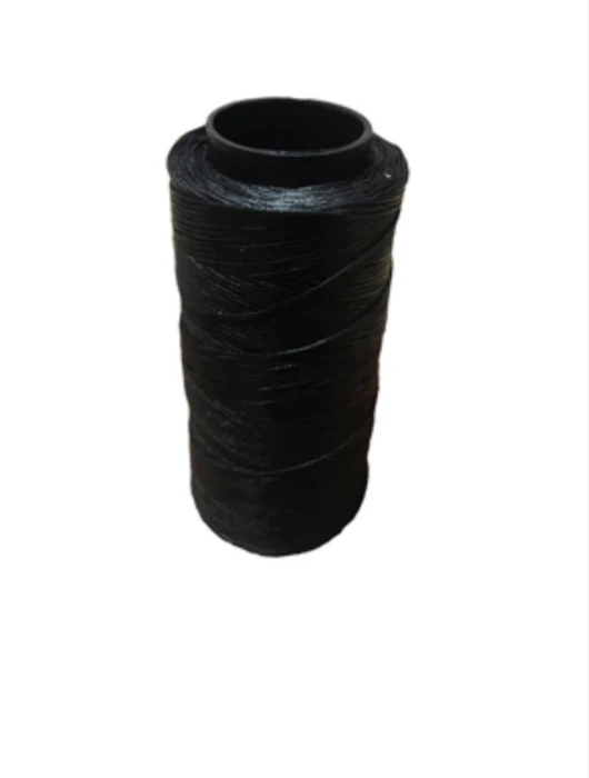 Linha encerada chata Cordão Chato Encerado Nº4 100g Várias Cores - Preto