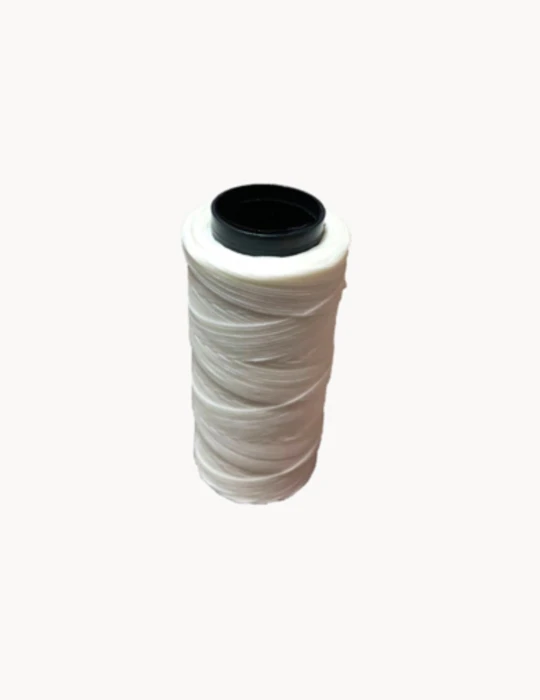 Linha encerada chata Cordão Chato Encerado Nº4 100g Várias Cores - Branco