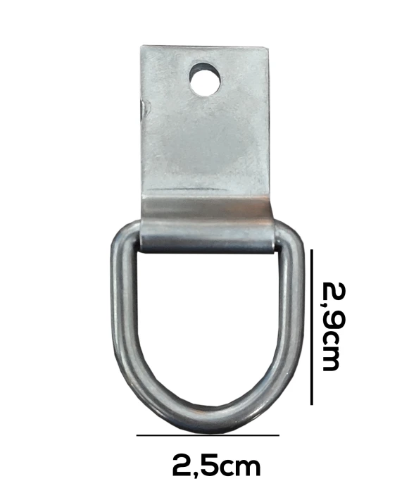 Meia Argola Roliça com chapa 25mm - Chato