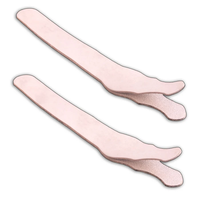 Par de Ponteiras em Couro Natural para Cinto 4cm de Largura