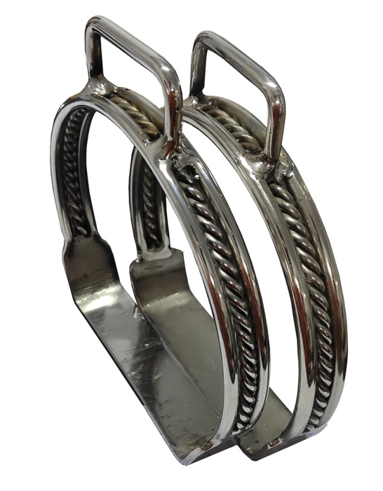 Par Estribo torcido / Estrivo De Inox Para Arreio / Selaria